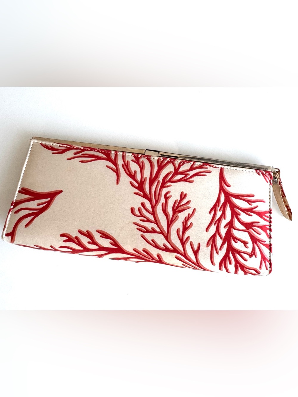 Fornash Coral Silk Coral print luxury clutch